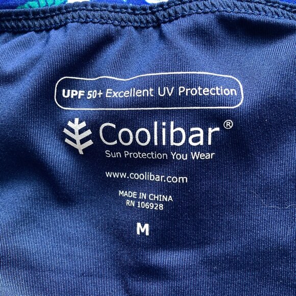 Coolibar Skort Women's M, Blue Paisley Patterned Pull On Sun Protection UPF 50+ - Picture 2 of 9